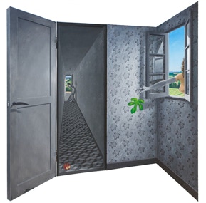 A Time of Remorse, Diptych by Paul Critchley (open)